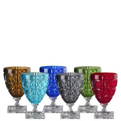 Set 6 bicchieri vino colorati Stella Giusti