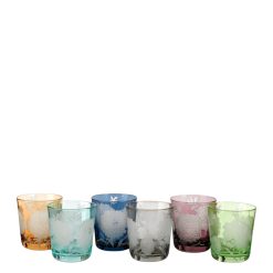 Set 6 bicchieri colorati Peony Pols Potten
