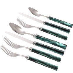Servizio posate 6 persone Bamboo Verde Rivadossi