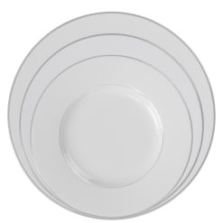 Servizio piatti Amnut filo platino per 6 persone
