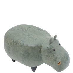 Pouf Imbottito Ippopotamo Verde