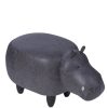 Pouf Imbottito Ippopotamo Grigio scuro