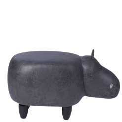 Alternative view of Pouf Imbottito Ippopotamo Grigio scuro