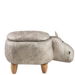 Alternative view of Pouf Imbottito Ippopotamo Bianco con contenitore